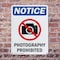 Signmission Photography Prohibited, 7 in W x Rectangle, Plastic OS-2PACK-NS-P-710-V-17273 - alternate 3